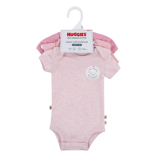 Pack de 3 Bodies Niña Coral 0-3